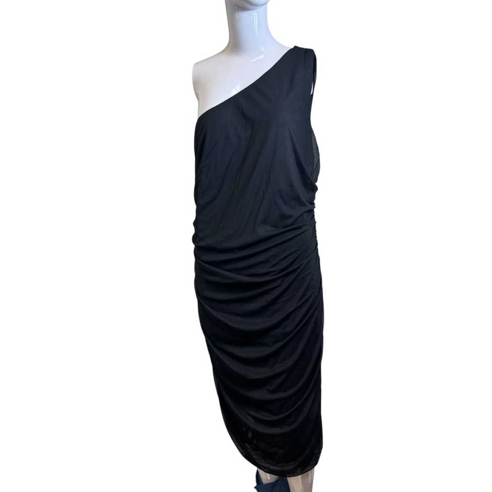 Women's Mimi Chica Dress Size 2X Black One Shoulder NWT